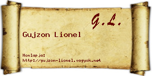 Gujzon Lionel névjegykártya